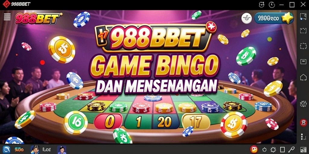 Gameplay seru 988BET dengan tampilan Bingo yang menarik.