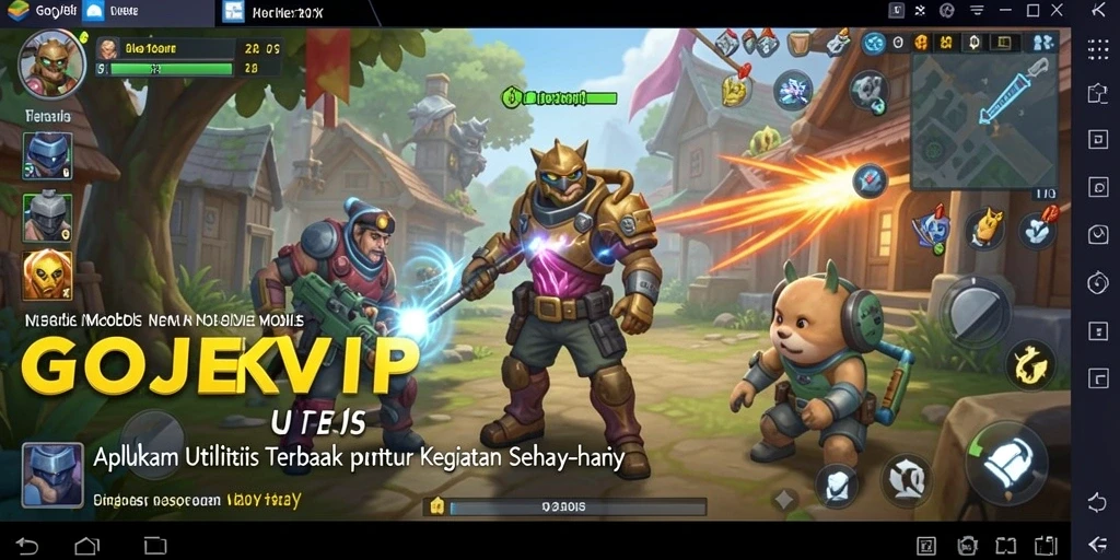 Tampilan utama GOJEKVIP dengan fitur utilitas yang canggih.