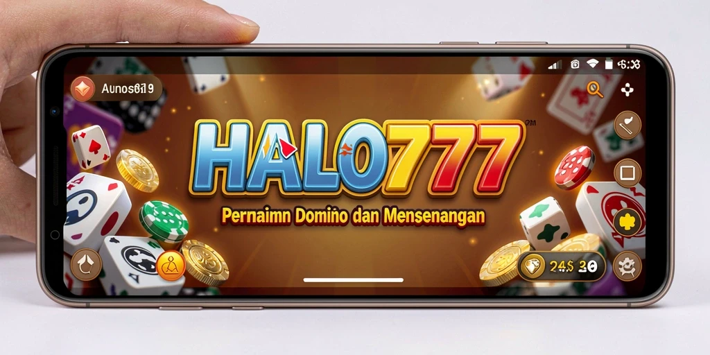 Screenshot gameplay HALO777 menampilkan keseruan permainan Domino.