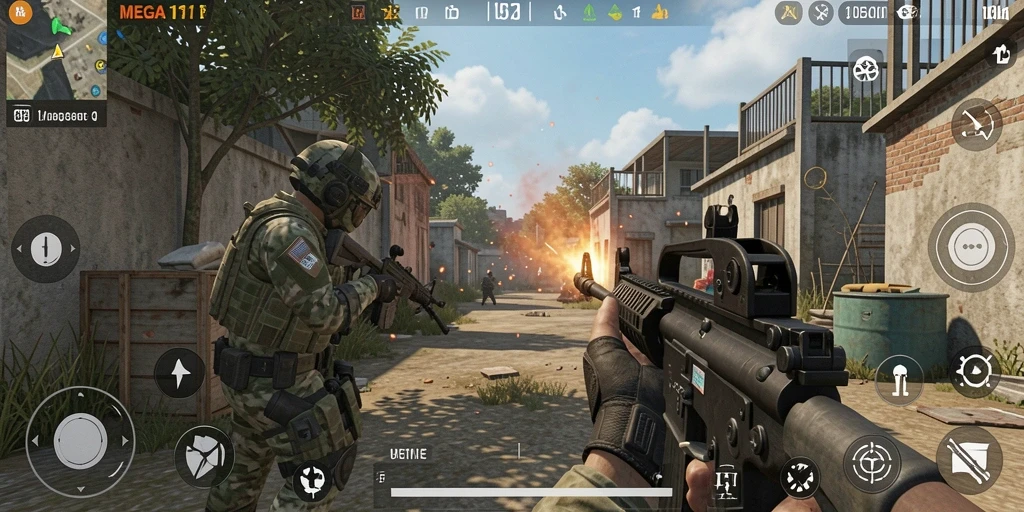 Menampilkan intense gameplay FPS yang mengasyikkan dan penuh aksi.