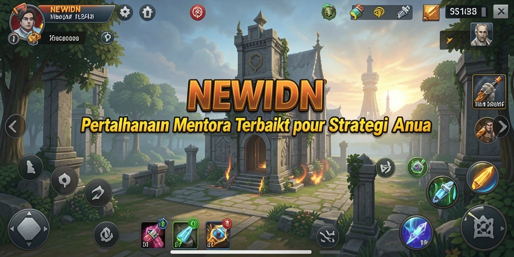 Tampilan gameplay NEWIDN yang mendebarkan dalam pertarungan Tower Defense.