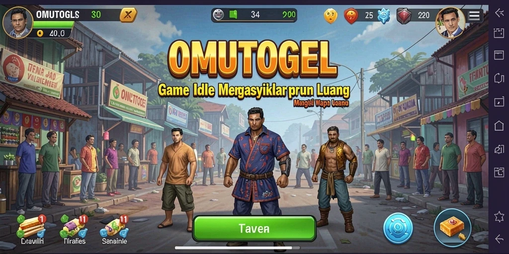 Tampilan gameplay OMUTOGEL yang menarik dan menenangkan.