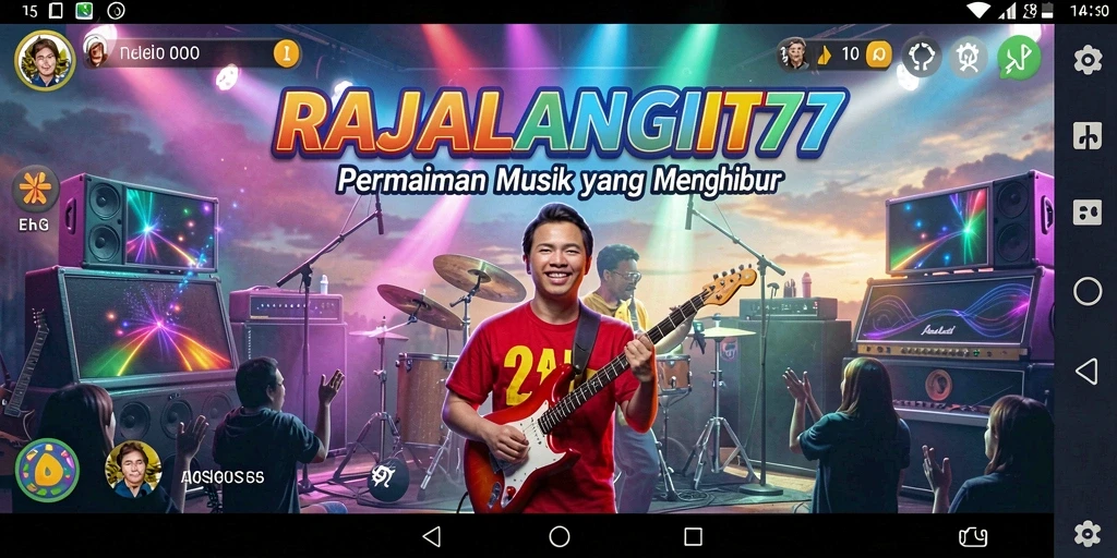 Screenshot RAJALANGIT77 menampilkan antarmuka permainan yang penuh warna dan dinamis.
