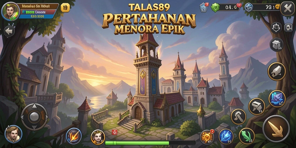 Gameplay TALAS89 yang seru dan penuh tantangan di Tower Defense.