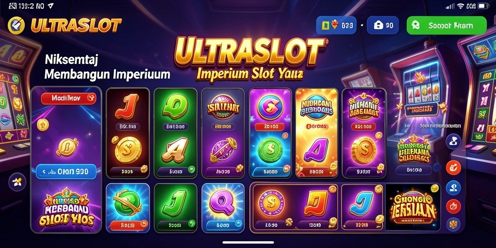Tampilan gameplay ULTRASLOT yang menarik dengan mesin slot yang beragam.