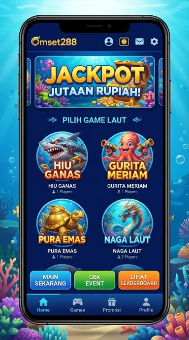 Screenshot tampilan utama aplikasi omset288.